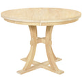5 Piece Rustic Round Pedestal Extendable Dining Table Set With 15.7