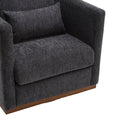 Coolmore Swivel Barrel Chair, Comfy Round Accent Sofa Chair For Living Room, 360 Degree Swivel Barrel Club Chair, Leisure Arm Chair For Nursery, Hotel, Bedroom, Office, Lounge Carbon Black Chenille Carbon Black Primary Living Space Foam Chenille