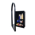 24X36 Inch Arched Recessed Medicine Cabinet, Metal Framed Bathroom Wall Cabinet With Mirror And Adjustable Shelves, Wall Mirror With Storage For Bathroom, Matte Black Matte Black 2 Adjustable Shelves Bathroom Wall Mounted Metal