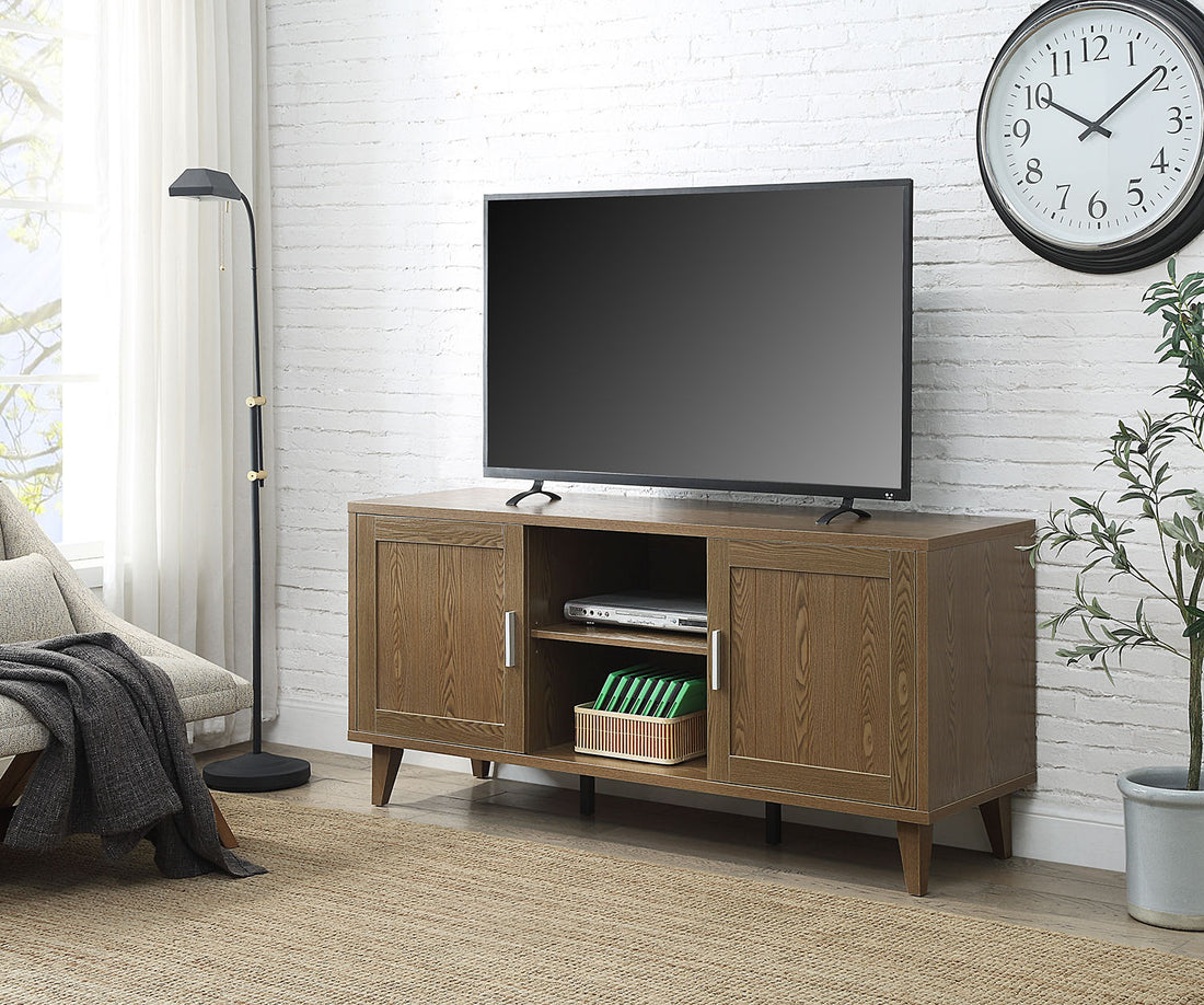 Briggs Modern 60 Inch Tv Stand For Tvs Up To 65 Inches, Classic Walnut Finish Brown 60 69 Inches Mdf Mdf