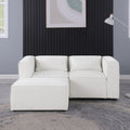 Modular Sofa Beige Chenille Fabric, Simple And Grand, The Seat And Back Is Very Soft. This Is Also A Knock Down Sofa Beige Chenille 3 Seat