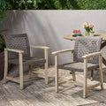 Hampton Wood And Wicker Dining Chair Set Of 2 Black Grey Velvet