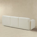 Simone Sofa Cream Boucle Cream,White Wood Mid Century Modern Boucle,Solid Wood 3 Seat