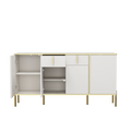 Four Doors And Two Drawers,Modern Sideboard Buffet Cabinet Storage Cabinet For Living Room,Kitchen,Dining Room,Hallway,White White White Dining Room Modern Drawers Included Mdf,Particle Board