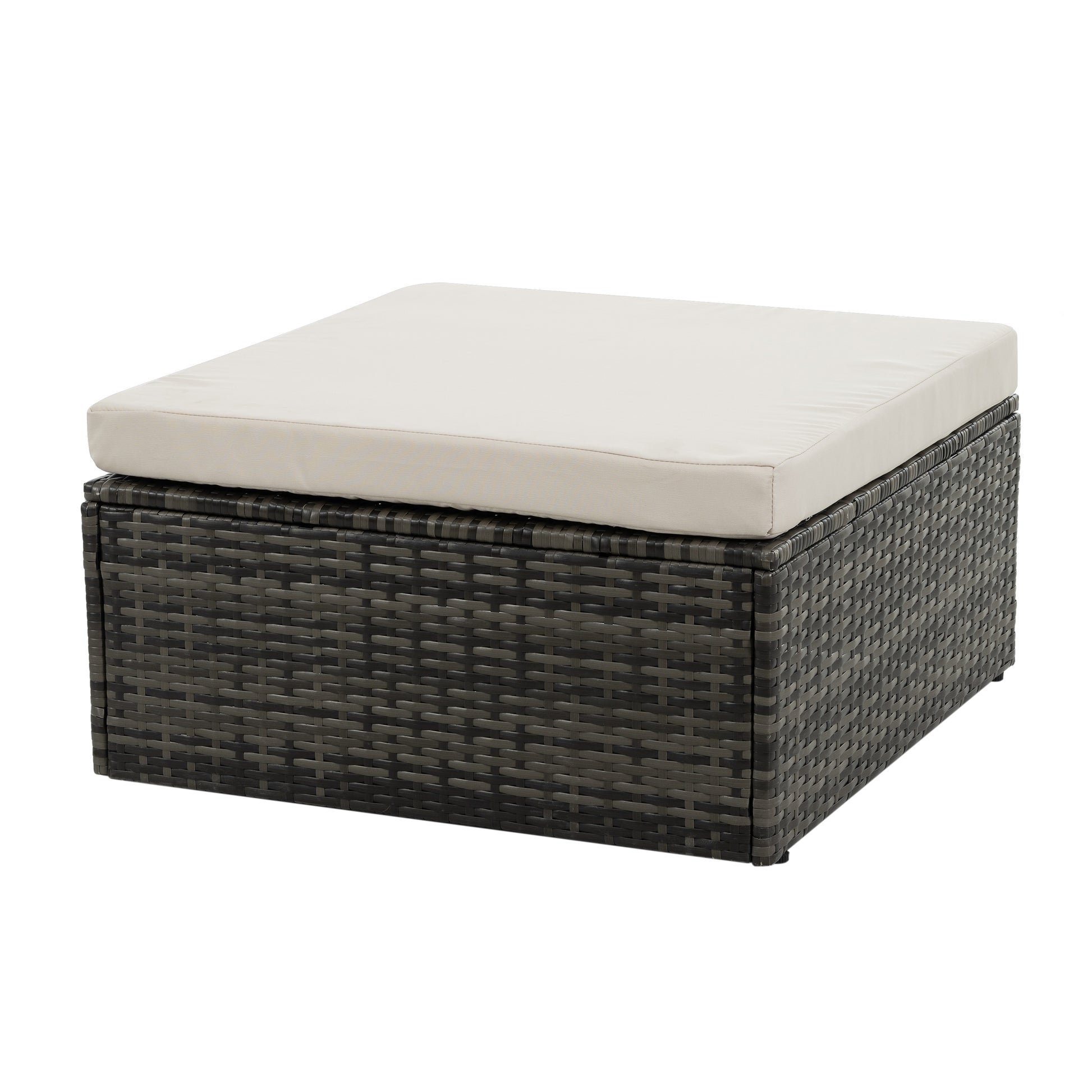 Patio Furniture, Outdoor Furniture, Seasonal Pe Wicker Furniture, 6 Set Wicker Furniture With Tempered Glass Coffee Table Dark Gray Seats 4 Pe Rattan Iron Waterproof Fabric