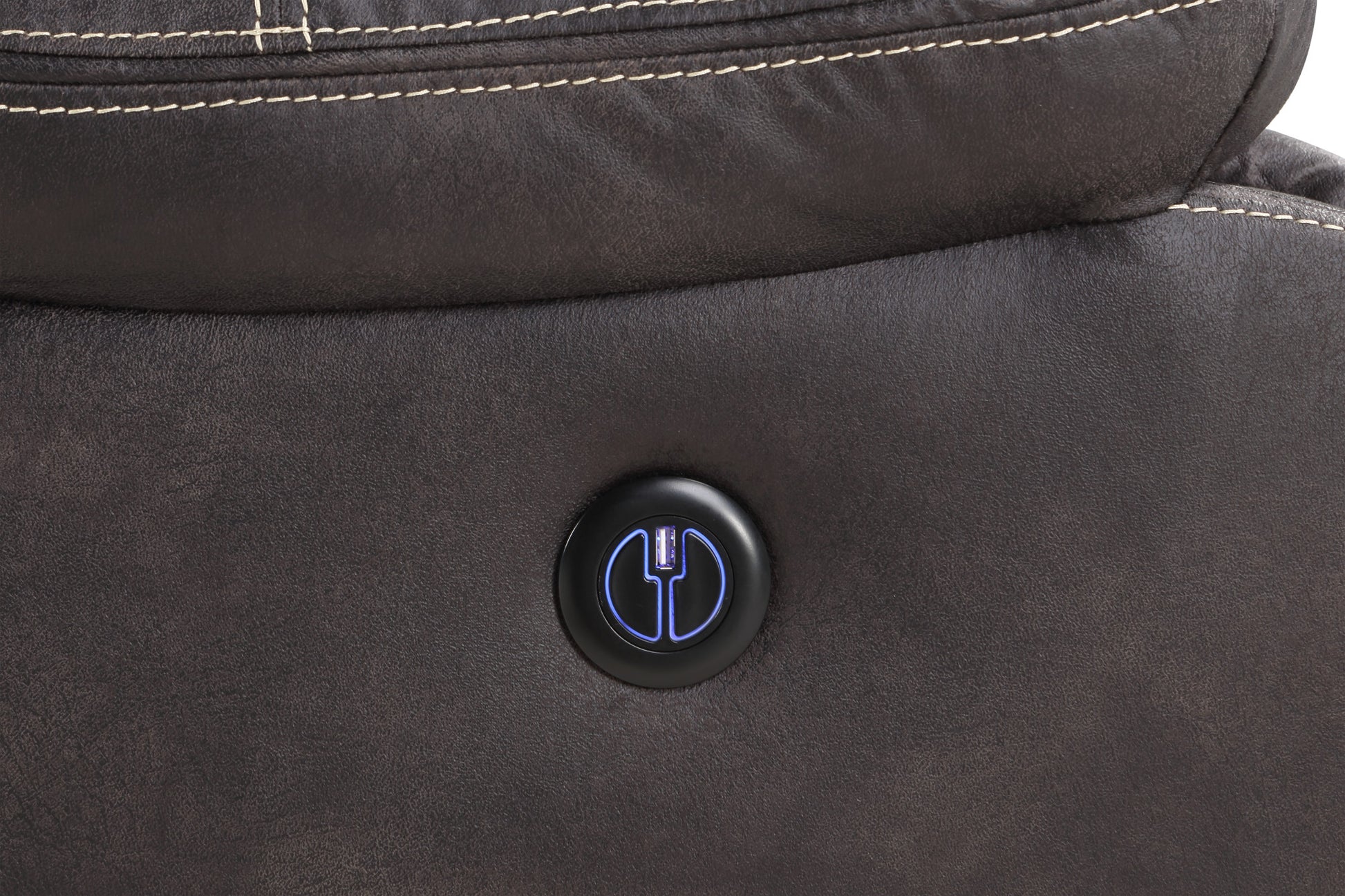 Hooper Gray Power Reclining Sofa Gray Foam Engineered Wood 3 Seat