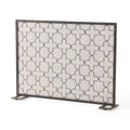 Fire Screen Black Gold Iron