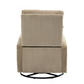 Jiada Upholstered Swivel Glider.Flannel Fabric.Rocking Chair For Nursery In Light Brown.Modern Style One Left Bag Light Brown Primary Living Space Foam Fabric Metal