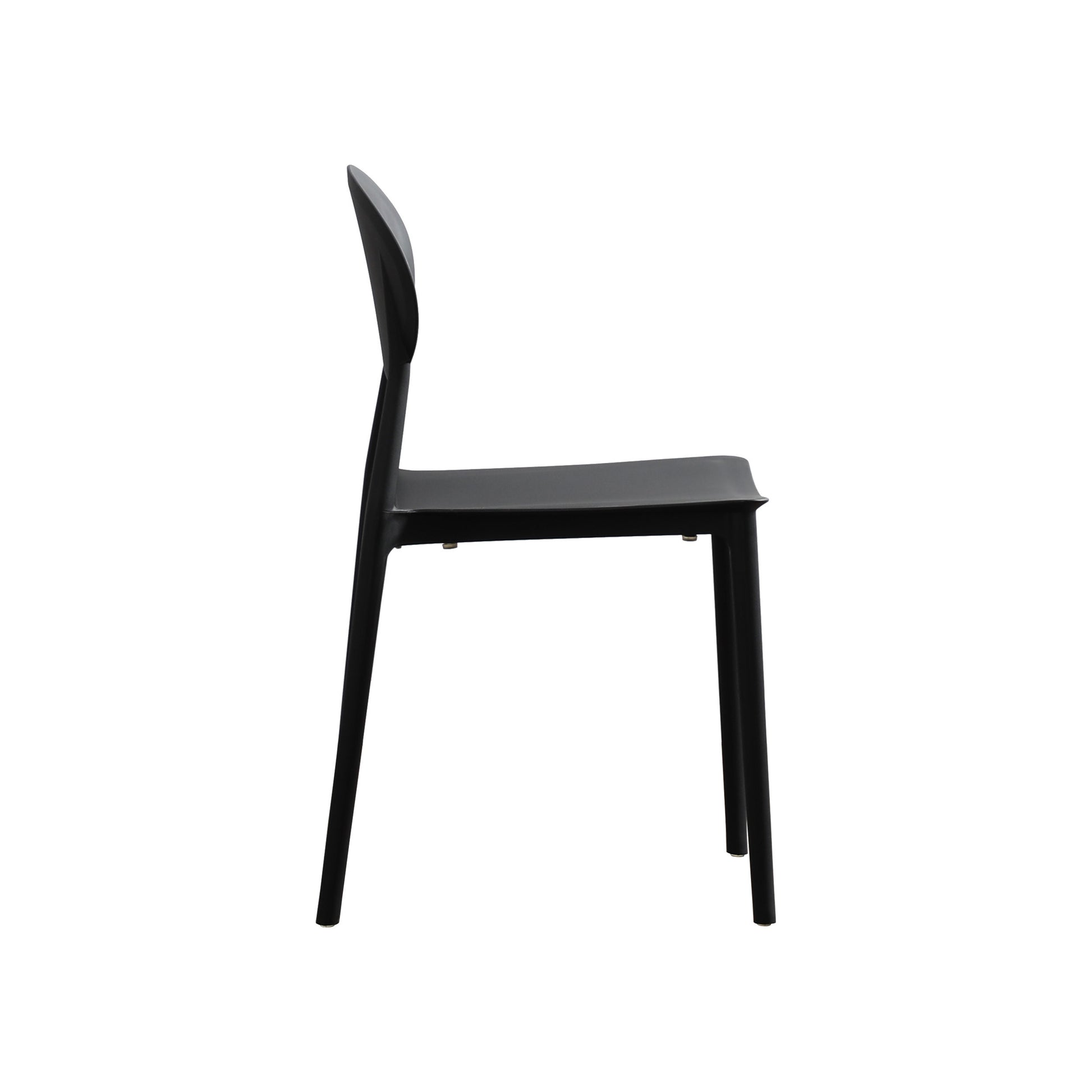 Westlake Injection Molding Pp Chair Set Of 2 Black Polypropylene