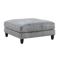 Living Room Furniture Ottoman Gray Corduroy Upholstery 1Pc Soft Cushion Cocktail Ottoman Solid Wood Legs Gray Corduroy Wood Primary Living Space Contemporary,Modern Square Plywood,Solid Wood
