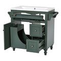 30'' Bathroom Vanity With Top Sink, Modern Bathroom Storage Cabinet With 2 Drawers And A Tip Out Drawer, Single Sink Bathroom Vanity Same As Sw000143Aaf Green Bathroom Modern Solid Wood Mdf Resin