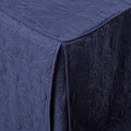 3 Piece Split Corner Pleated Quilted Bedspread Navy Queen Navy Polyester