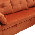 United We Win Furniture, Modular L Shaped Sofa, Modular Long Sofa With Reversible Chaise Lounge, Sofa Bed, Sleeper Sofa, Modular Sofa Combination With Storage Seats. Orange Velvet 3 Seat