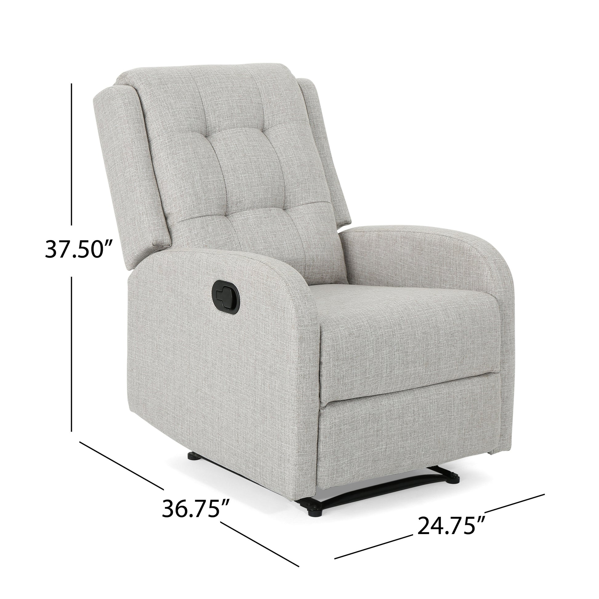 24.75" Wide Manual Standard Recliner Beige Fabric