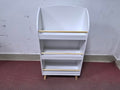 Kids Bookshelf, 3 Tier Bookcase, Book Organizer, Toy Storage Cabinet Organizer, White White Primary Living Space Mdf