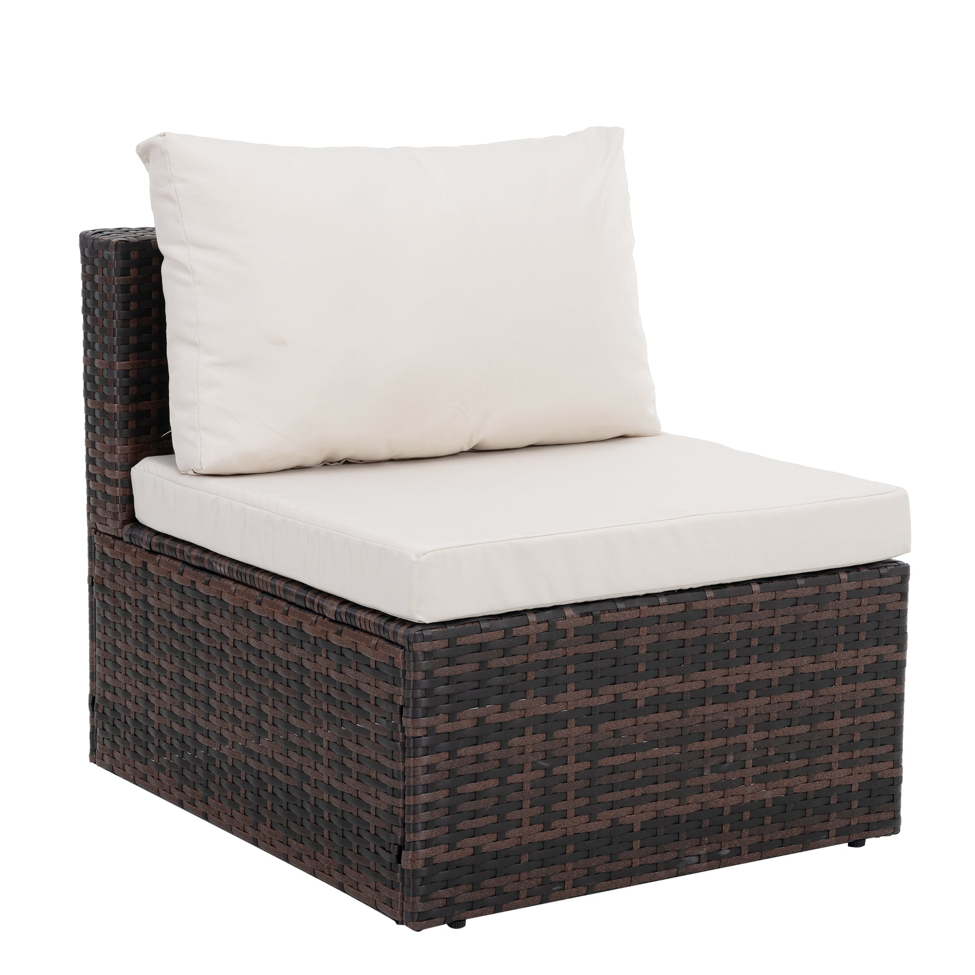 Patio Furniture, Outdoor Furniture, Seasonal Pe Wicker Furniture, 5 Set Wicker Furniture With Tempered Glass Coffee Table Brown Seats 4 Pe Rattan Iron Waterproof Fabric