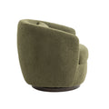 Upholstered Swivel Barrel Armchair With Storage Modern Living Room Side Chair For Bedroom Office Reading Spaces Teddy Fabric Dark Green Dark Green Foam Upholstered