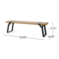 Zora Mp1 Bench Teak Black Wood