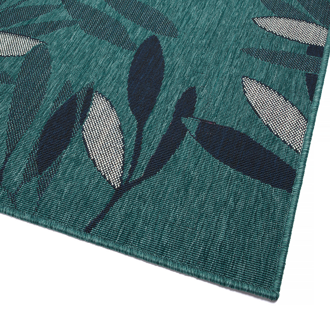 Modern,Textured Cut Pile 5'3" X 7'6" Rectangle Area Rug Teal Polypropylene