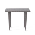 Dominica 35Inch Sq Table Pvc Grey Iron