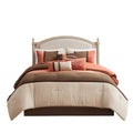 7 Piece Faux Suede Comforter Set Coral Queen Queen Coral Polyester