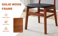 Table And Chair Set, Ancient Style Solid Wood Dining Table, Imitation Rattan Table Legs, Beautiful Simple Solid Wood Dining Chair, Perfect For Dinner, Meetings, Home And Office Decoration Walnut Rubber Wood