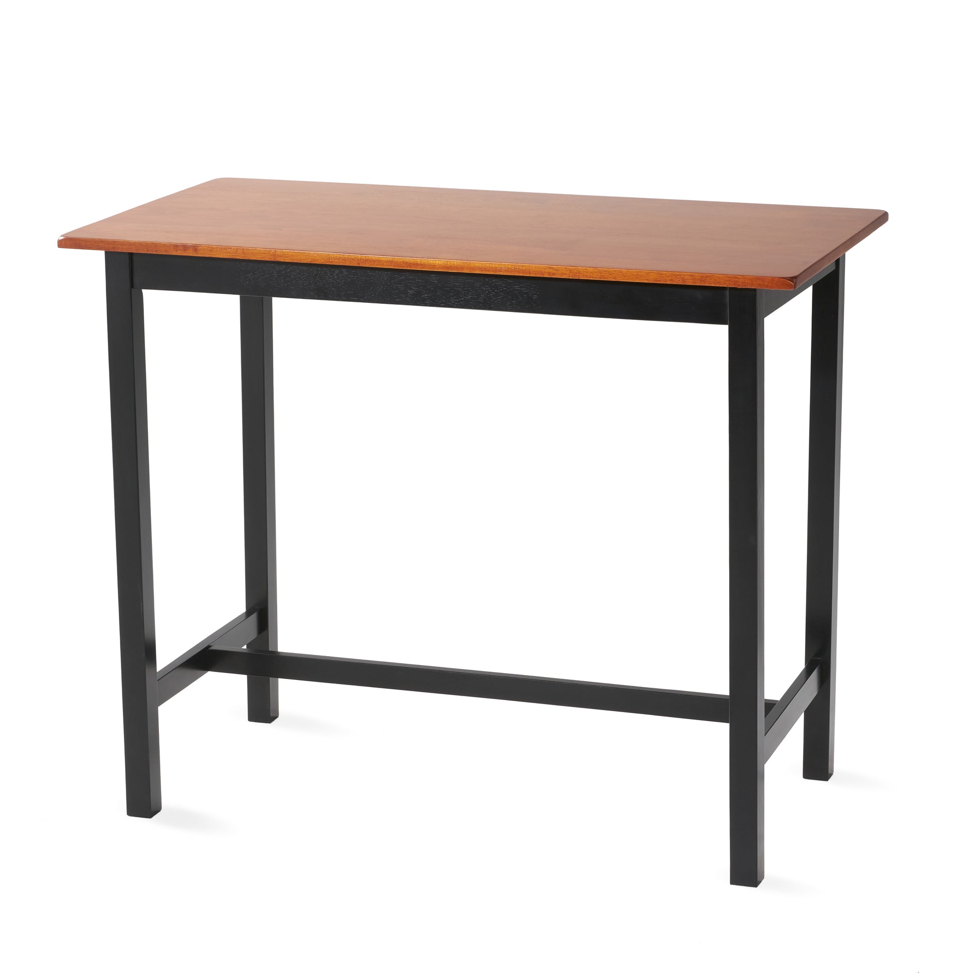 Pomeroy S 4 Caf Table Bench Set Walnut Black Rubber Wood