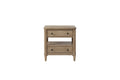 Open Nightstand Sand Finish With 2 Drawers Sand Solid Wood Mdf