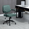 Vinsetto Home Office Chair With Adjustable Height And Tilt, Green Green Polyester