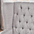 Accent Chair Grey Fabric
