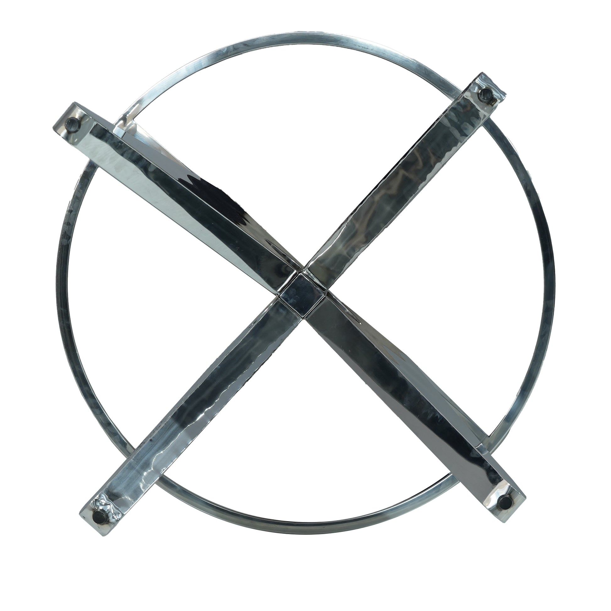 53" Round Marble Dining Table With Silver Stainless Steel Design Base, Artificial Marble For 6 People, Dining Room Living Room Kitchen Dining Table,White Dining Table Only Silver,White Dining Room