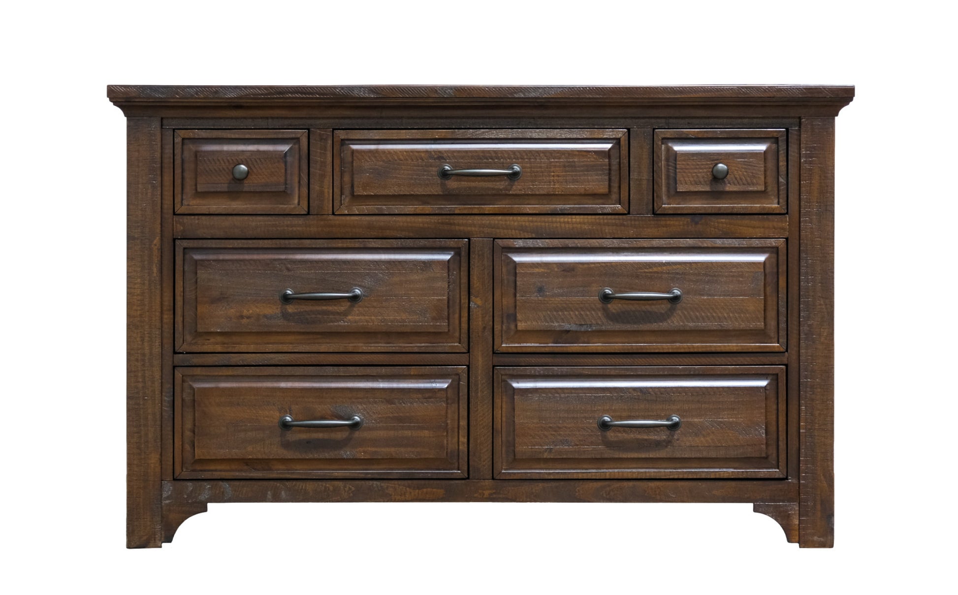 Verna Brown 7 Drawer Dresser Brown Engineered Wood