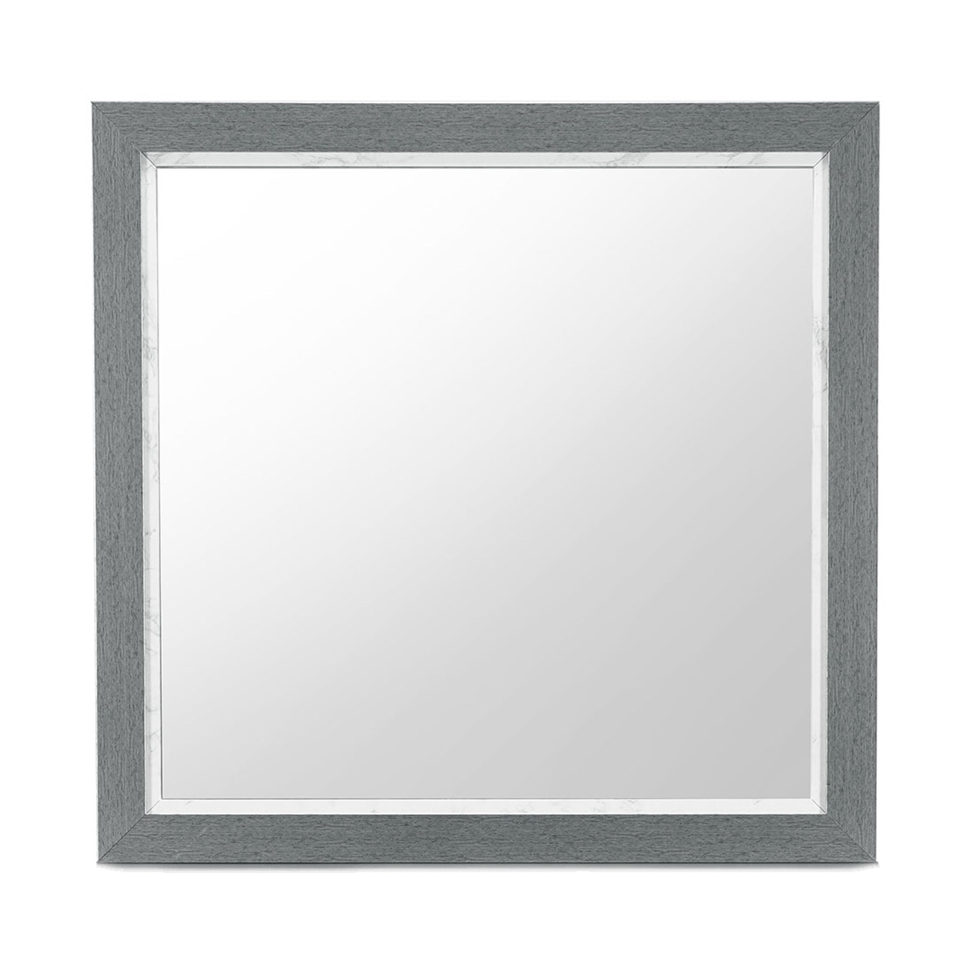 Rush Grey Mirror Grey Solid Wood Mdf