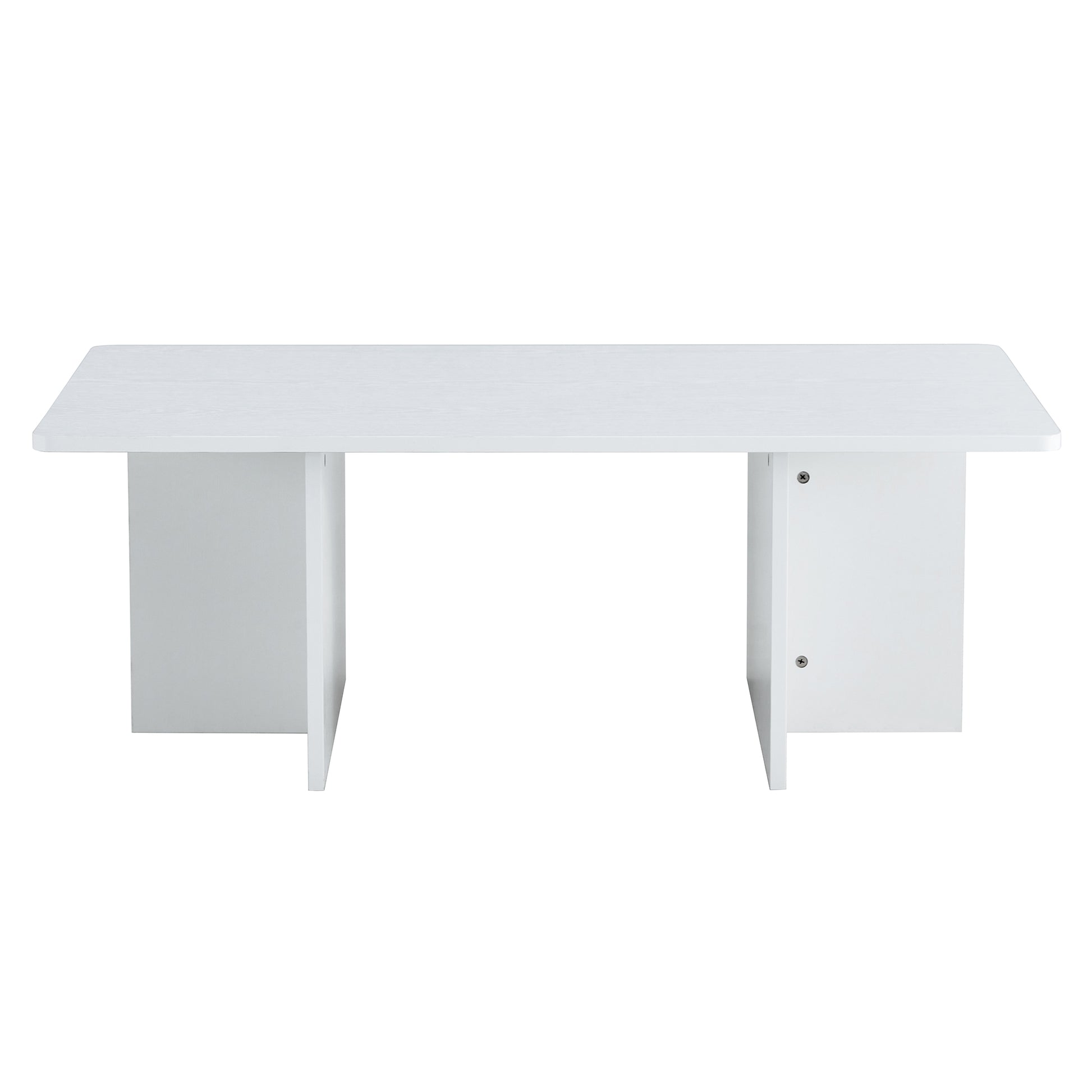 A Modern And Practical White Coffee Table. The Coffee Table Is Made Of Medium Density Fiberboard Material, Suitable For Living Room, Bedroom, And Study. Ct 2O White Mdf