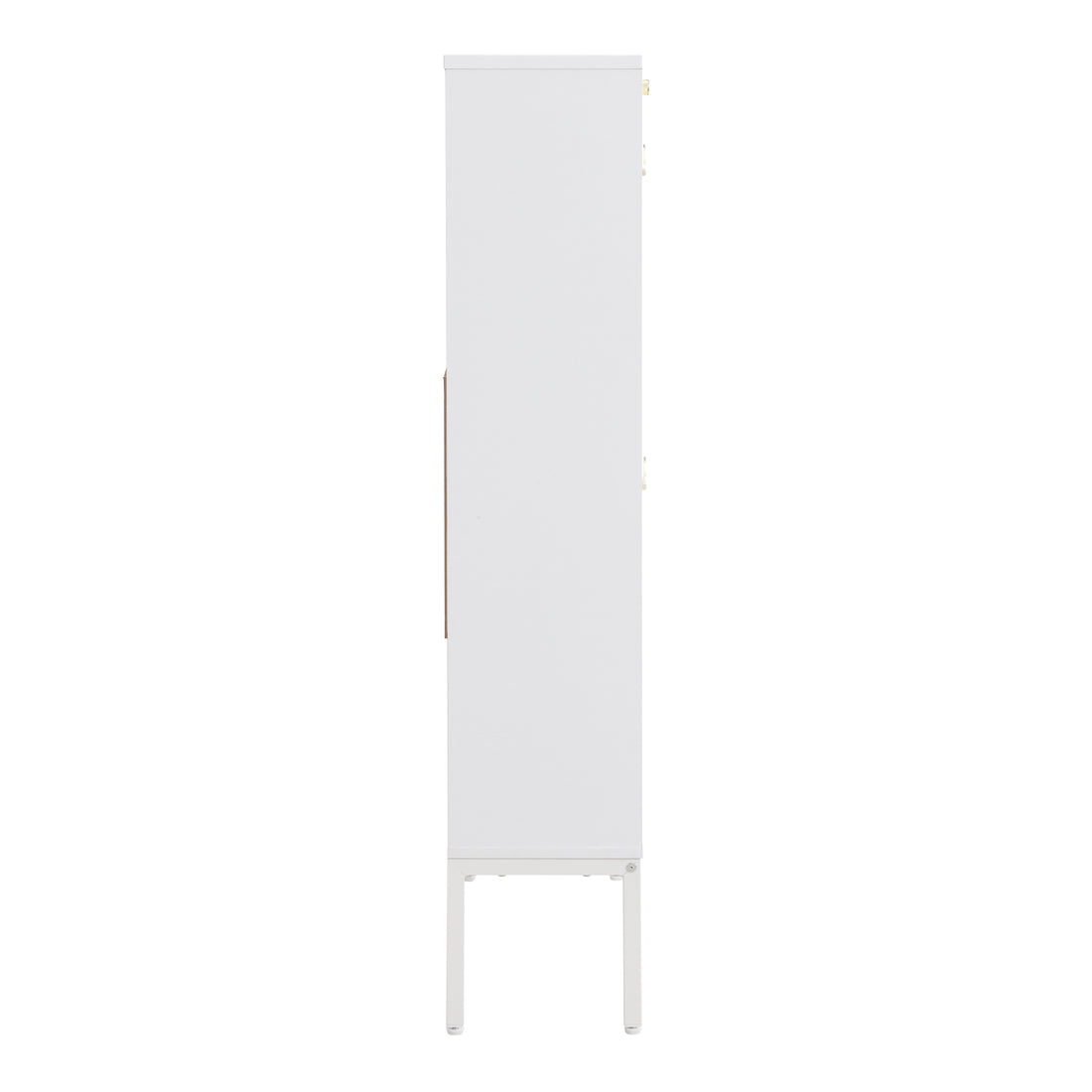 16 Pair Shoe Storage Cabinet White Round Cream White Mdf Metal