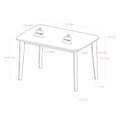 Contemporary Solid Wood Two Tone Dining Table White White Wood