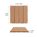 Wood Plastic Composite Deck Tiles Set Of 20Pcs, Composite Decking Resist Rust, Water, Weather, Indoor&Outdoor, Easy To Diy & Maintain, Ideal For Patios, Balconies, Rooftops, Decks, 12X12