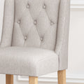 Vienna Contemporary Fabric Tufted Wingback 27 Inch light grey+natural-fabric