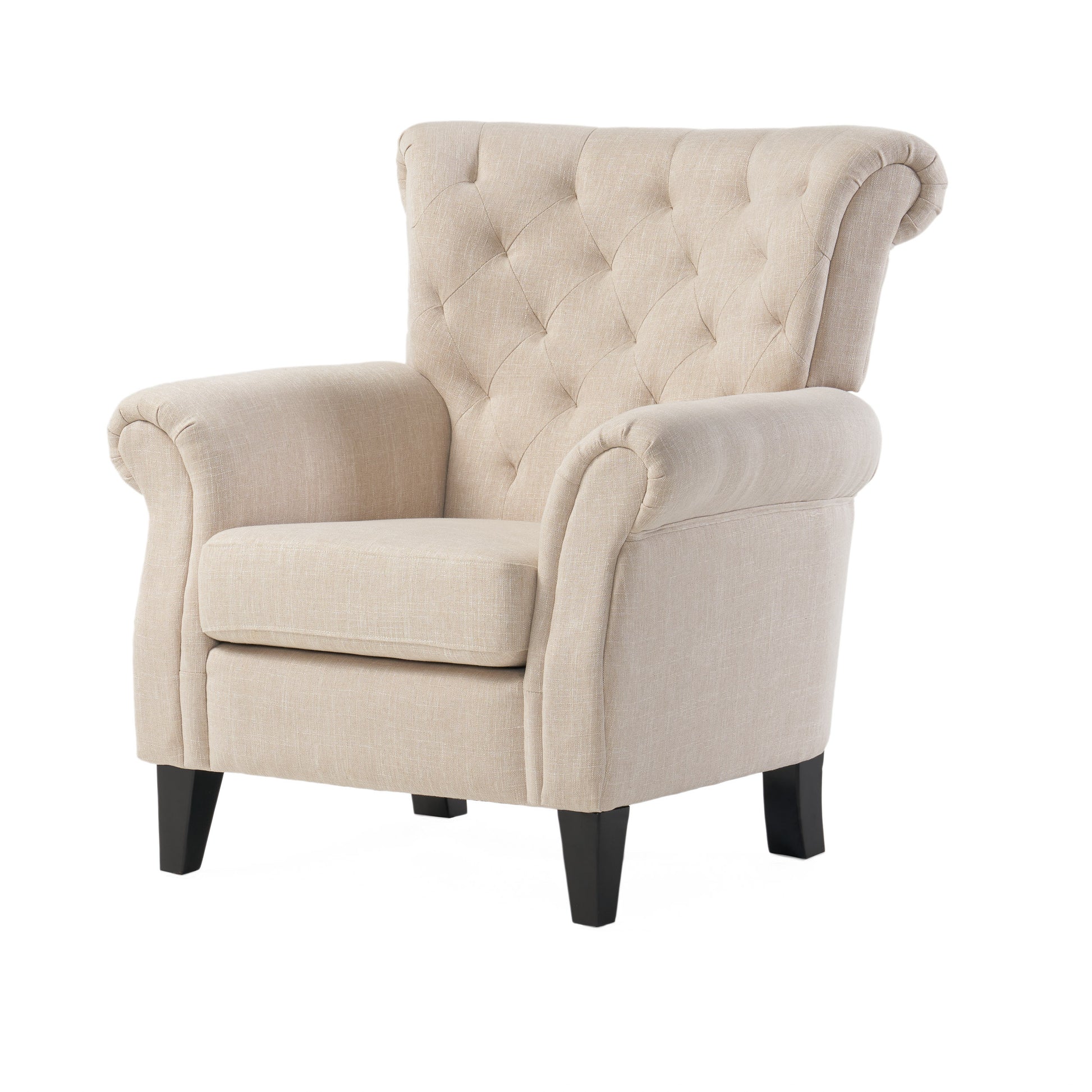 Springfield Tufted Chair Light Beige Fabric