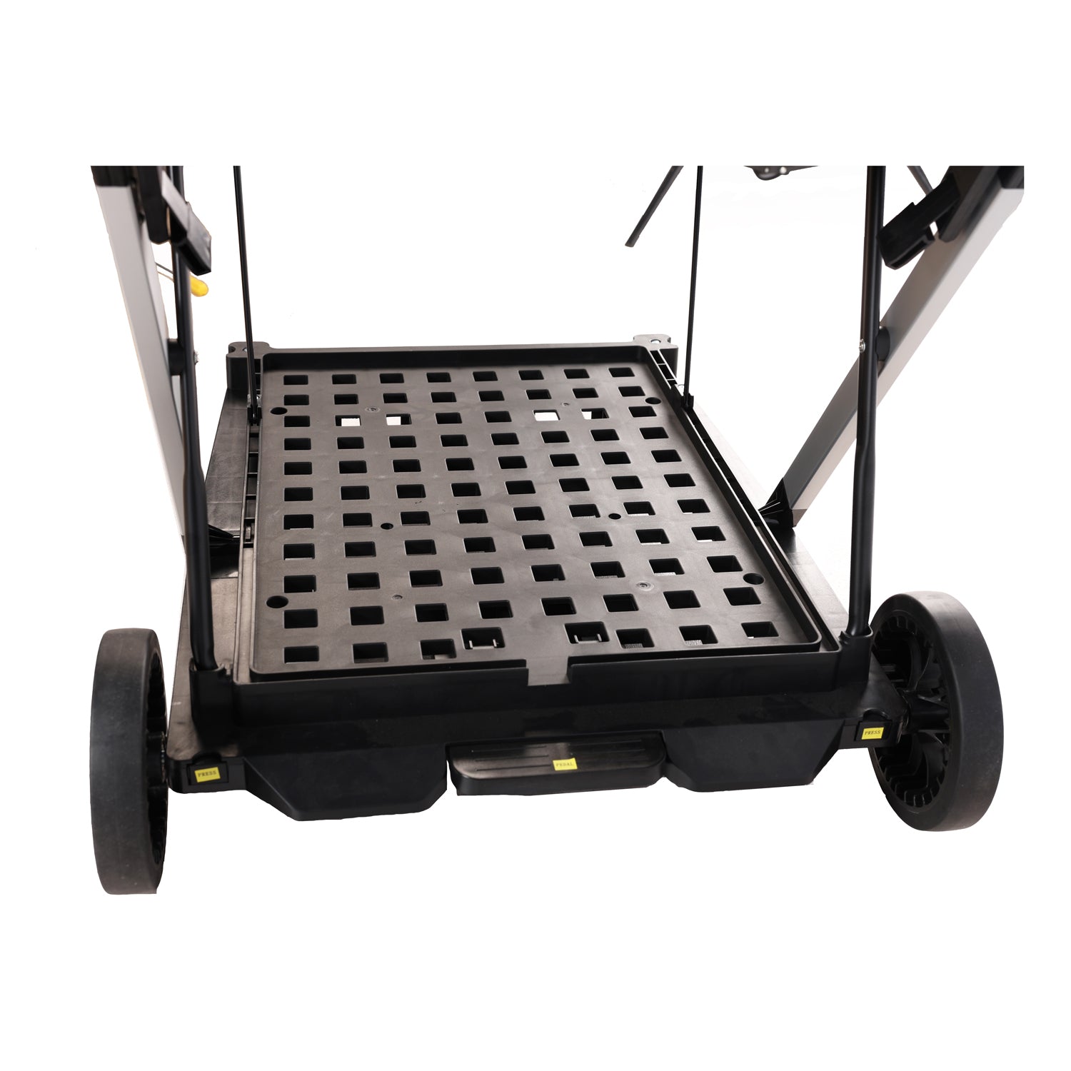 Folding Service Cart With Wheels Double Decker -