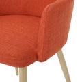 Dining Chair Orange Fabric