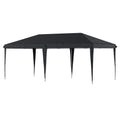 Outsunny 10' X 20' Pop Up Canopy Tent, Upgraded Heavy Duty Tents For Parties, Outdoor Instant Gazebo Sun Shade Shelter With Carry Bag, For Catering, Events, Wedding, Backyard Bbq, Black Black Steel