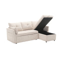 United We Win Furniture, Modular L Shaped Sofa, Modular Long Sofa With Reversible Chaise Lounge, Sofa Bed, Sleeper Sofa, Modular Sofa Combination With Storage Seats. Beige Chenille 3 Seat