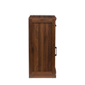 Brown Walnut Color Modular Wine Bar Cabinet Buffet Cabinet With Hutch For Dining Room Walnut Particle Board Mdf