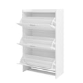 Shoe Storage Cabinet For Entryway With 3 Flip Drawers, Modern Shoe Organizer Cabinet, Free Standing Shoe Rack For Hallway, Living Room, White White Mdf