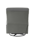 Rocking Recliner Chair,360 Degree Swivel Nursery Rocking Chair,Glider Chair,Modern Small Rocking Swivel Recliner Chair For Bedroom,Living Room Chair Home Theater Seat Dark Grey Gray Gray Faux Leather Manual Push Button Primary Living Space Soft Loose