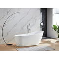 White Artificial Stone Bathtub White Engineered Stone