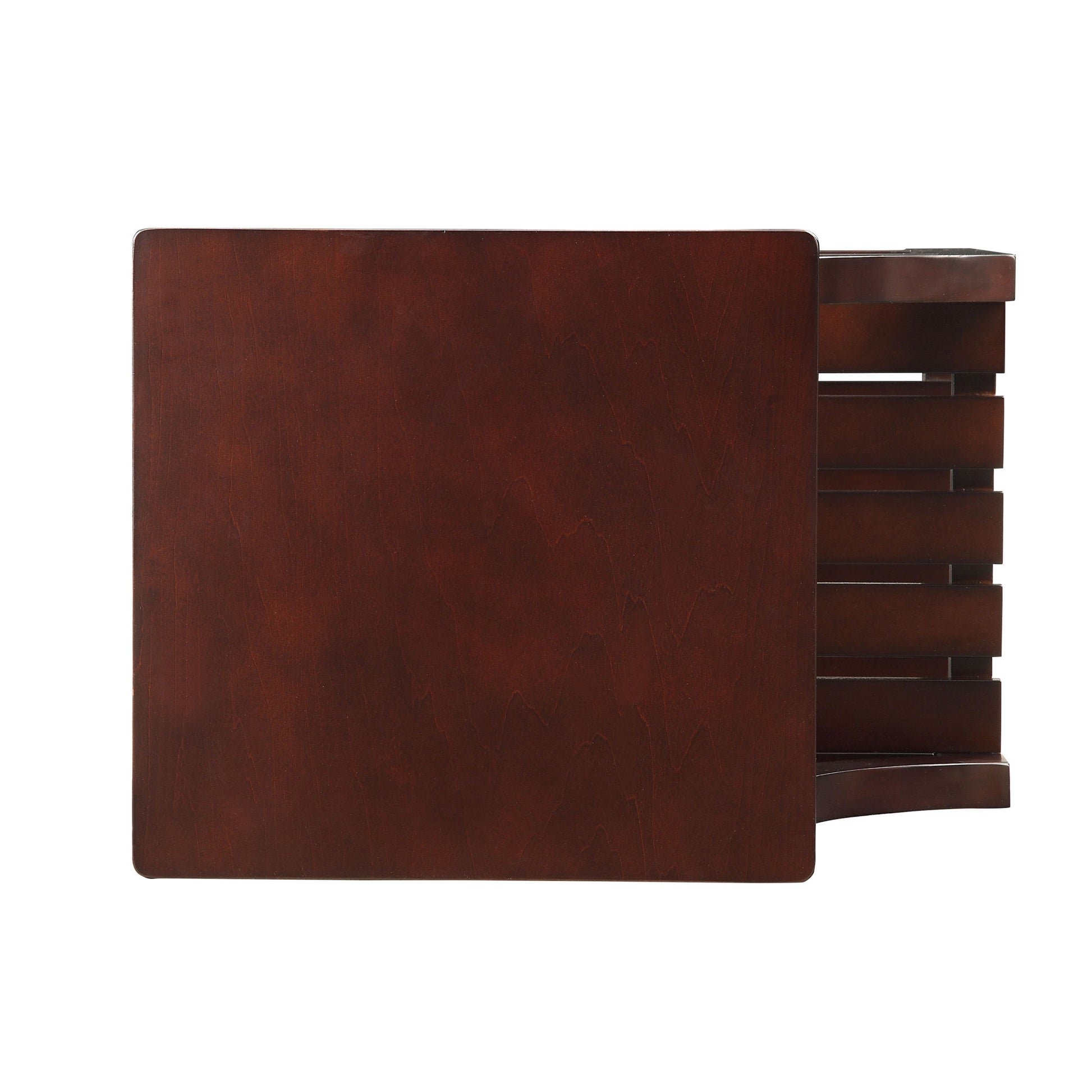 Espresso Side Table With Usb Power Dock Espresso Primary Living Space Shelves Rectangular Wood