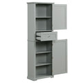 Tall Bathroom Storage Cabinet, Freestanding Storage Cabinet With Drawer And Adjustable Shelf, Mdf Board With Painted Finish, Grey Old Sku:Wf312727Aae Grey Mdf