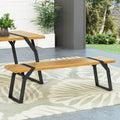 Zora Mp1 Bench Teak Black Wood